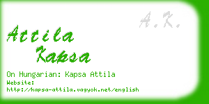attila kapsa business card